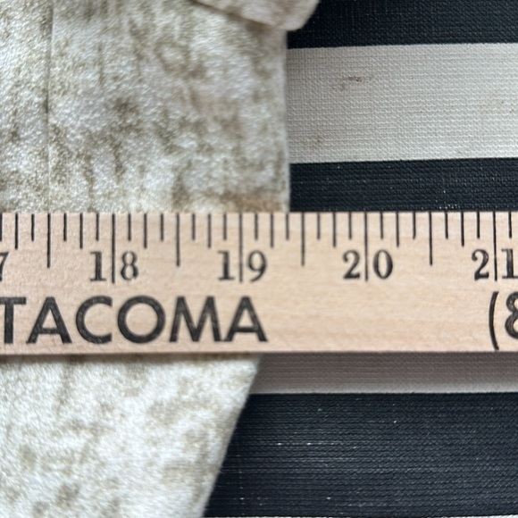 Tahari jacket 10P tan white fitted linen career lined tuxedo style - Picture 10 of 11